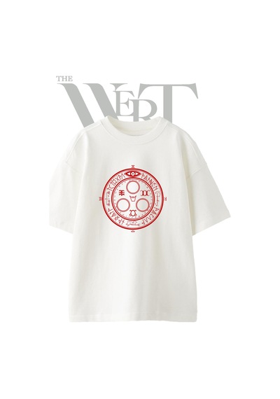 Thewert Halo Of Sun Tasarım Baskılı Ünisex Beyaz Oversize T-shirt