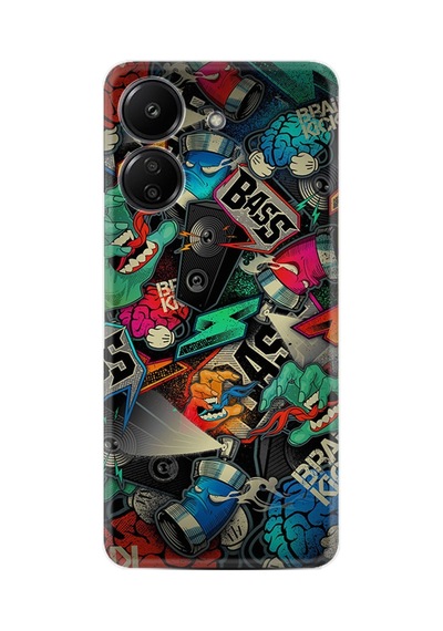 Tecno Spark Go 2024 Kılıf Desenli Silikon Platinium Series Bass 1886