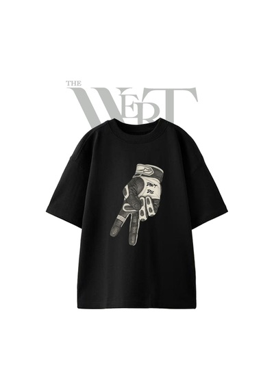 Thewert Yaris Eldiveni Don't Die Tasarım Baskılı Ünisex Siyah Oversize T-shirt