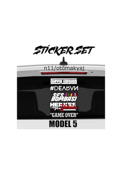Arka Cam Yazı Sticker Espirili Büyük Boy Oto Araba Cam Sticker