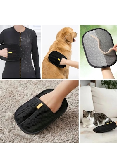 Evcil Hayvan Tüy Temizleme Eldiveni, Statik Mikro Tüy Toplayıcı Kedi Köpek Tüyü İçin Koltuk, Halı Ve