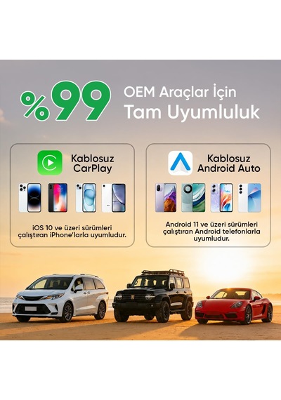 Sl-car02 4in1 Android Ve Apple Cihazlar Airplay Ve Mirrorlink Kablosuz Android Auto Ve Carplay