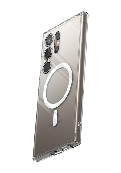 Samsung Galaxy  Uyumlu,  S24 Ultra Kılıf Magneticsafe Şeffaf Silikon - Şeffaf