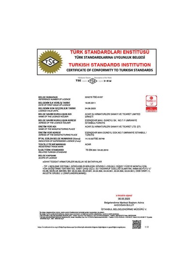 Elita Tek Duş Spiral Acar 15.07.600 Açık Gri