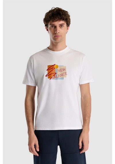 New Balance Erkek Tişört Beyaz
