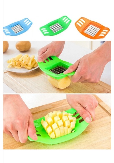 Pratik Kare Patates Dilimleyici Çok Renkli