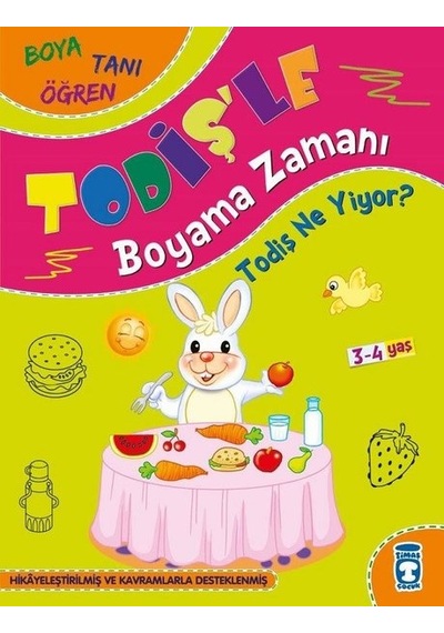 Todiş Ne Yiyor? - Todiş'le Boyama Zamanı - Boya Tanı Öğren- Timaş Çocuk