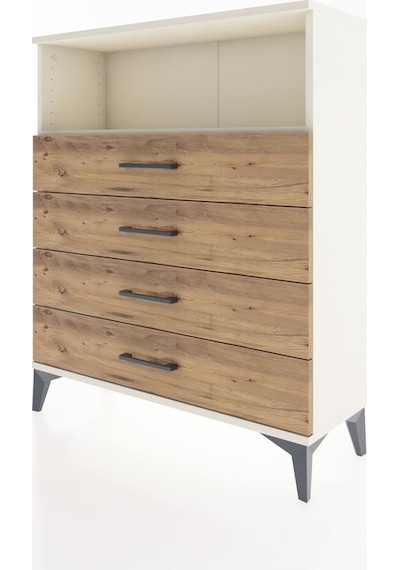 Arges Şifonyer Tek Raflı 4 Çekmeceli 88x30x106 Aytaşı-çam Aytaşı