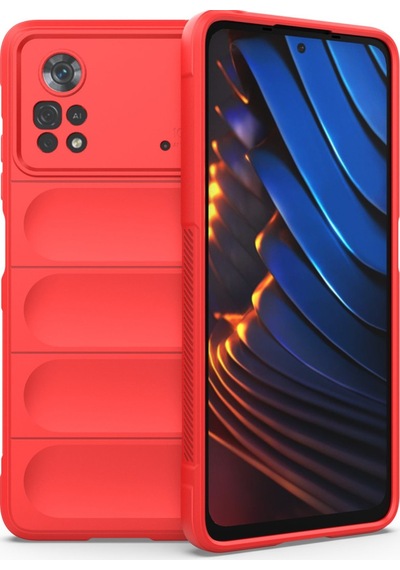 Xiaomi Poco X4 Pro 5g Uyumlu Kılıf Optimum Silikon - Kırmızı
