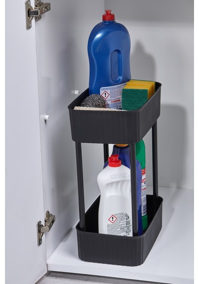 Elite - 2 Katlı Çok Amaçlı Pratik Mutfak Ve Banyo Organizer Düzenleyici Tekerleksiz Plastik 20 X 3 Diğer