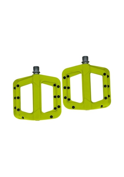 Asistan Drox Pd 710 Rulmanlı Plastik Çivili Mtb Freeride Bmx Geniş Platform Bisiklet Pedalı Lime Sarı