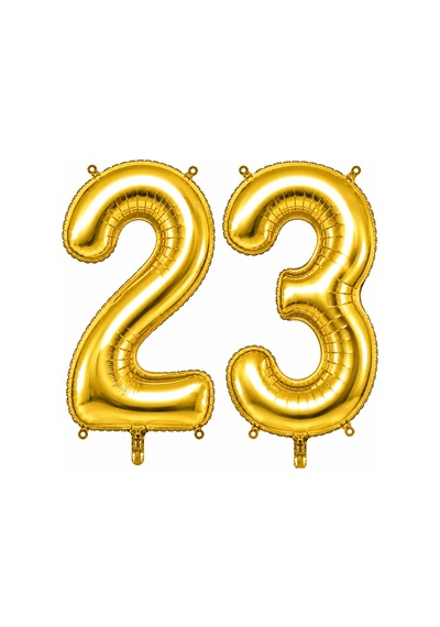 23 Rakam Folyo Balon Altın Rengi 76 Cm