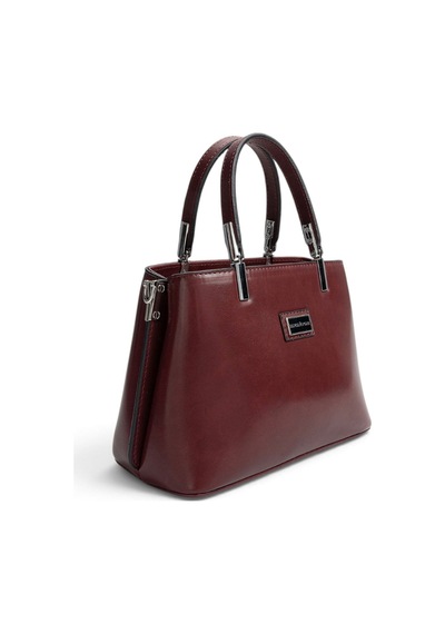 Silver & Polo Silver Polo Bordo - Bordo Düz Cilt Kadın El Çantası Sp987