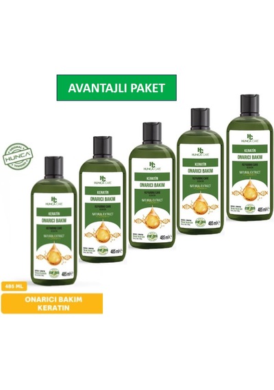 Keratin Saç Dökülmesine Karşı Şampuan 485 Ml 5 Li Set Tüm Saç Tipleri