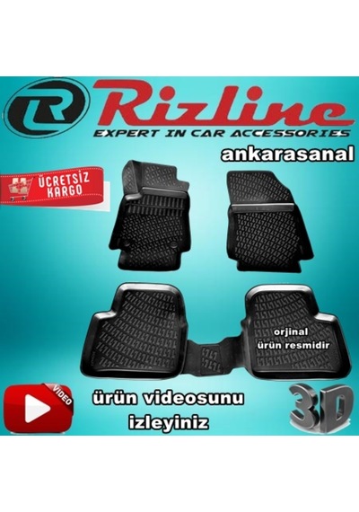 Rizline Citroen C3 3D Paspas Havuzlu Siyah 2016-2020 Arası N11.9182