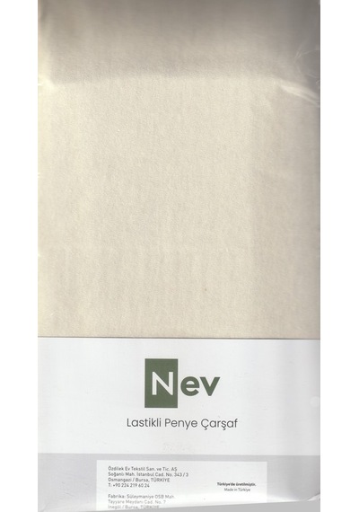 Nev Penye Çarşaf Fitted Krem 120x200+30