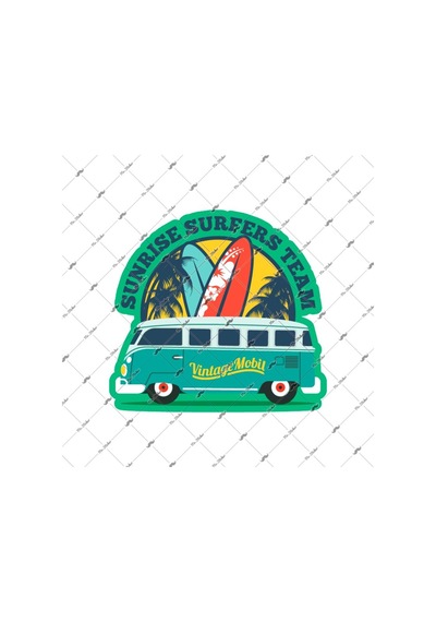 Bay Etiket Wwv7 Sunrise Surfer Team Sticker