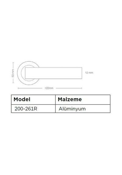 Sese Esin Modeli Yuvarlak Rozetli Oda Kapı Kolu Inox Renk 200-261r-01-53
