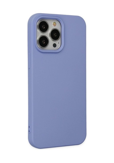 Apple iPhone Uyumlu-  14 Pro Kılıf Nano İçi Kadife Silikon - Lila