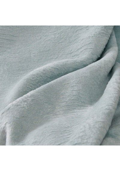 Soft Çift Taraflı Pamuklu Tv Battaniyesi - Mint / Beyaz - 130x170 Cm Renkli