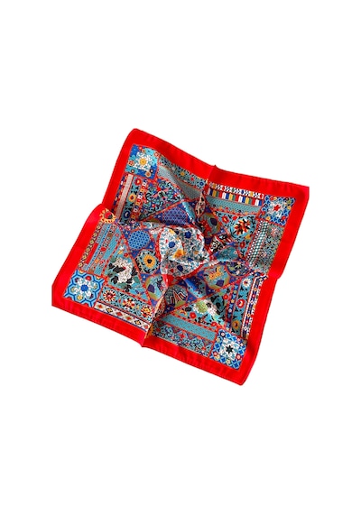 2 Li Saten Bandana Seti Saten Fular Saten Çanta Aksesuarı Özel Desen Bandana 45x50 Cm Kakao