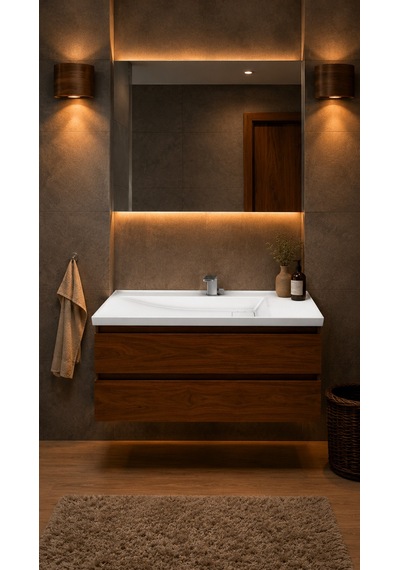 Quattro Etejerli Lavabo 80 Cm Beyaz 8080