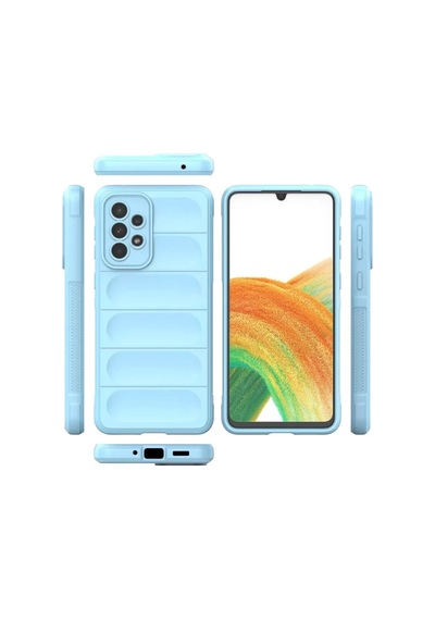 Newface Samsung Galaxy Uyumlu  A33 5g Kılıf Optimum Silikon - Sky Blue