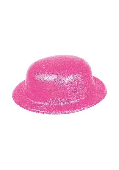Pembe Renk Simli Melon Yuvarlak Parti Şapkası 24x26 Cm Diğer