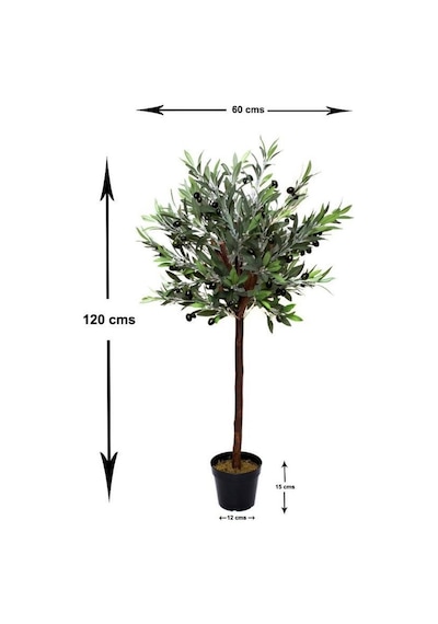 Yapay Zeytin Ağacı 120Cm Tek Gövdeli Doğal Gerçek Görünümlü Yapay