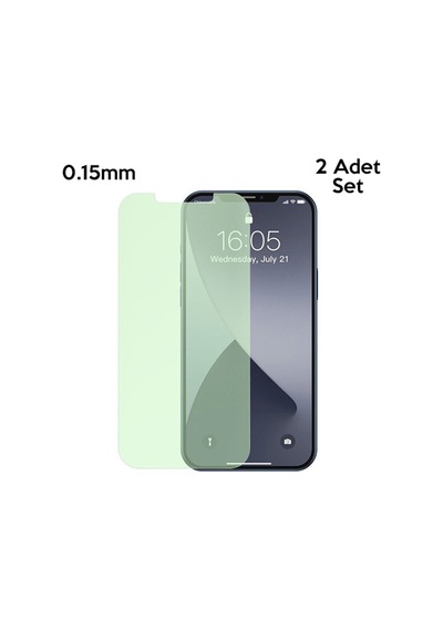 Baseus Apple Uyumlu   iPhone 12 Mini 0.15Mm Full Tempered Cam Ekran Koruyucu 2S Şeffaf