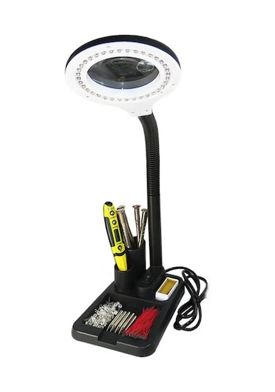 -esnek 5x /10x,40 Led Işıklı Büyüteç ,lamba Büyüteç Okuma, Çalışma Lehim Masa Lambası A808 Çok Renkli