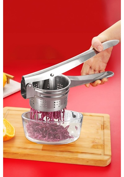 Çelik 9 Cm Çaplı Patates Ezici Püre Yapıcı Meyve Sıkacağı Pres Mt210