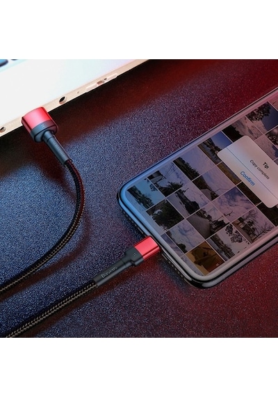 Baseus Cafule Special Edition Apple iPhone Uyumlu 2.4A 1M Hızlı Şarj Halat Us