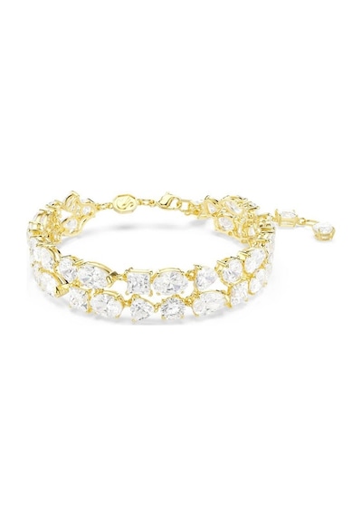 Swarovski Mesmera Bracelet, Mixed Cuts, White, Gold-tone Plated Gold