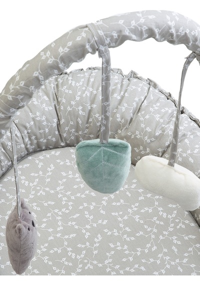 Babyjem Oyuncaklı Anne Baba Yanı Yatağı - Gri 40x65 Cm