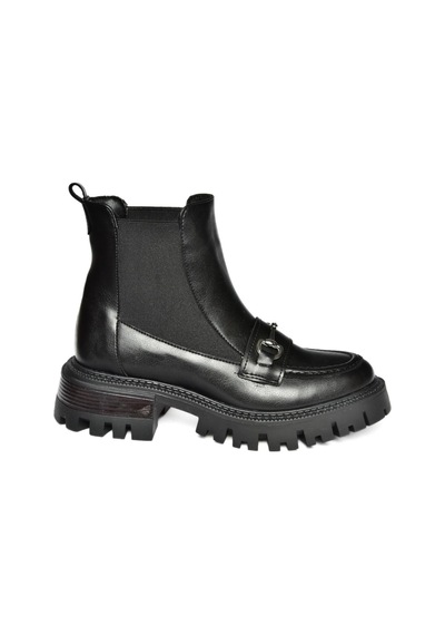 Fox Shoes R312154109 Siyah Kalın Tabanlı Kadın Bot Siyah