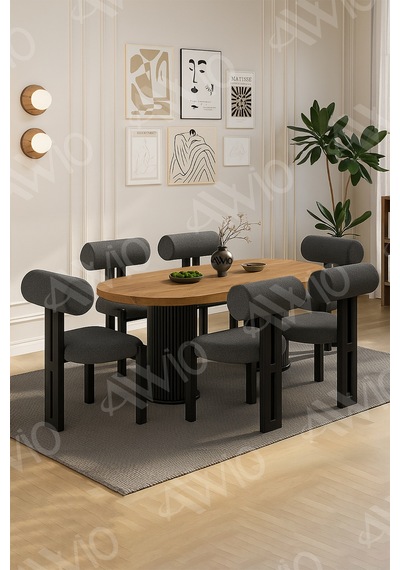 Avvio Pofi Bohem6'lı Metal Sandalye 80x160 Mutfak Masa Takımı Yemek Masa Takımı Masa Sandalye Takımı Akça Masa Sandalye Siyah Kumaş Antrasit Gri Avvio Pofi Bohem6'lı Metal Sandalye 80x160 Mutfak Masa Takımı Yemek Masa Takımı Masa Sandalye Takımı Akça Masa Sandalye Siyah Kumaş Antrasit Gri