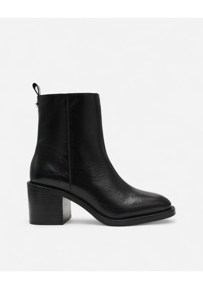 Steve Madden Slender Black Leat Kadın Siyah Topuklu Bot Slender