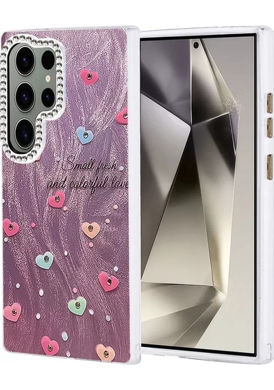 Newface Samsung Uyumlu Galaxy S24 Ultra Kılıf Blade Aynalı Desenli Kapak - Desen 8 Mor