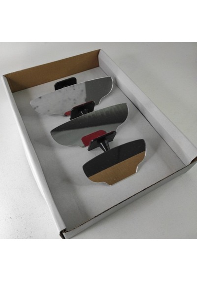 Araba İç Dikiz Aynası Seti Yapışkanlı - 3'lü Set Tüm Araçlara Uygundur 16x5 -13x5-10x5 Cm