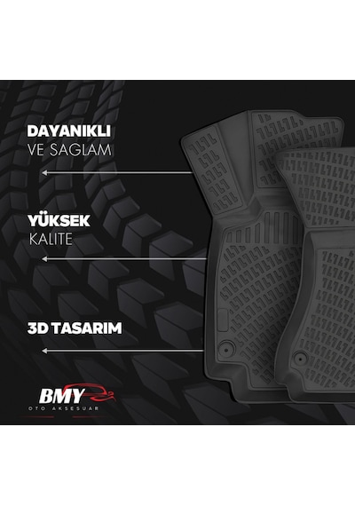 Volkswagen Caravelle 2024 Sonrası 3d Araca Özel Havuzlu Paspas Bmy