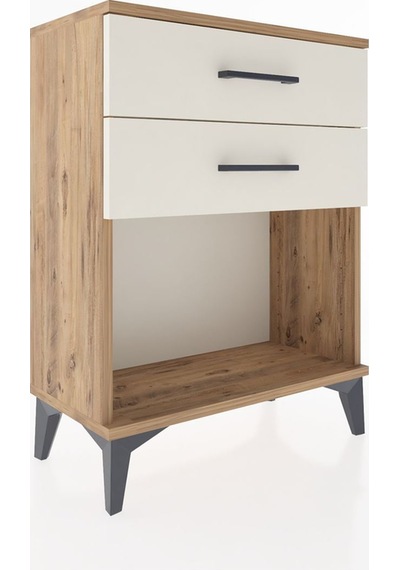 Arges Komodin 4 Çekmeceli 60x30x80 Çam-aytaşı Çam
