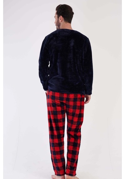 Vienetta Erkek Uzun Kol Welsoft Lacivert Pijama Takım C3t0n4o084 001