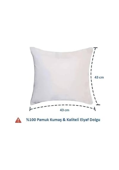 Dolgulu Kare Kırlent İç Yastık 40x40cm Açık Altın