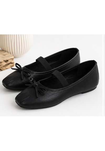 N Napa Shoe Np.19210.siyah.deri Babet