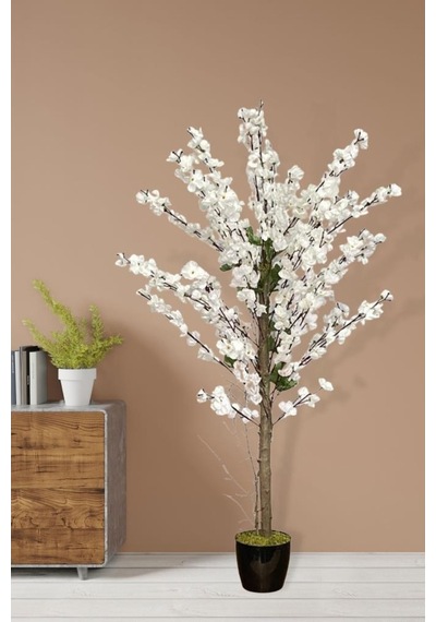 Yapay Ağaç Bahardalı Ağacı Beyaz Japon Kiraz Çiçeği Sakura Çiçeği