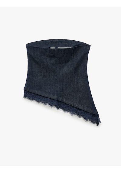 Koton Dantel Detaylı Asimetrik Kesim Straplez Denim Büstiyer Top Koyu İndigo 6sal30029md Dark Indigo Koton Dantel Detaylı Asimetrik Kesim Straplez Denim Büstiyer Top Koyu İndigo 6sal30029md Dark Indigo