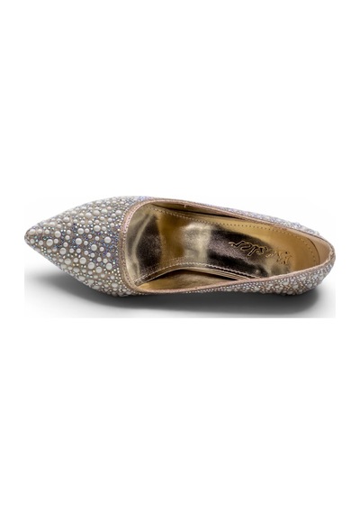 Beşler 0013 İncili Kadın Stiletto Altın