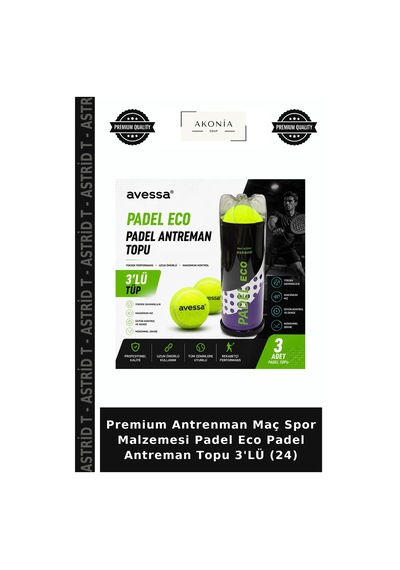 Premium Antrenman Maç Spor Malzemesi Padel Eco Padel Antreman Topu 3'lü 24