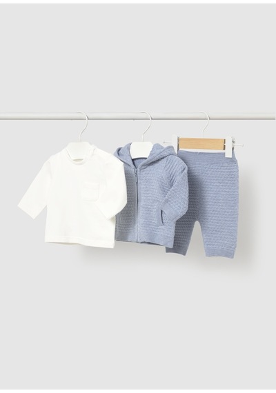 Mayoral Erkek Bebek Örgü 3 Lü Set - Mayoral - Açık Mavi - 18-ay